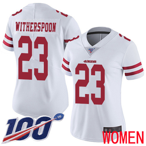 San Francisco 49ers Limited White Women Ahkello Witherspoon Road NFL Jersey Football 23 San Francisco 49ers